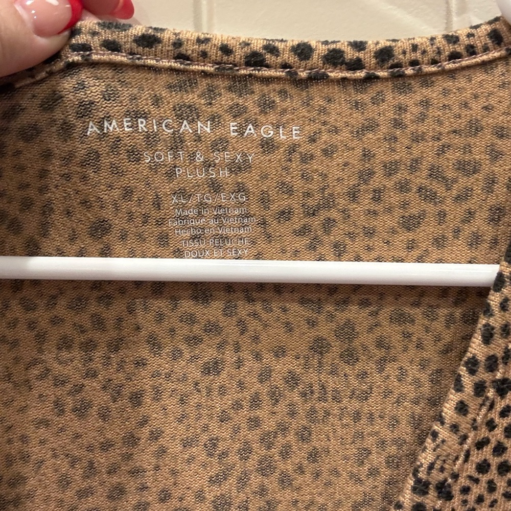 American Eagle Outfitters Leopard Print Cardigan
